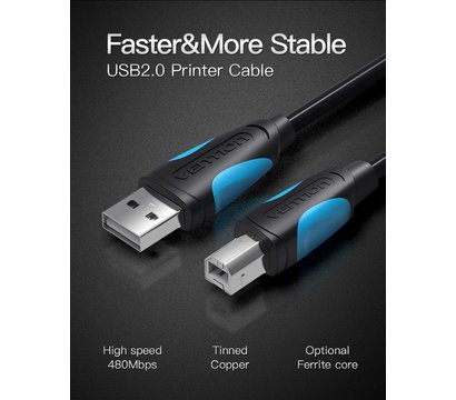 Изображение 2 Vention USB A Male - B Male Print 1 м - VAS-A16-B100