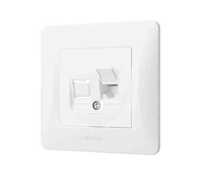 Зображення 2 Розетка Videx VF-BNSK1PC6-W 1-портова