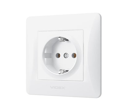 Зображення 2 Розетка Videx VF-BNSK1G-W 1-портова