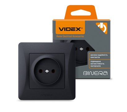 Зображення 2 Розетка Videx VF-BNSK1-BG без кришки