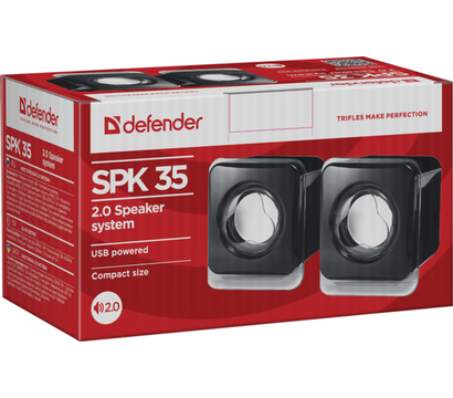 Зображення 2 Акустична система 2.0 Defender SPK 35 5W USB Black — 65635