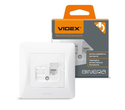 Зображення 4 Розетка Videx VF-BNSK1PC6-W 1-портова