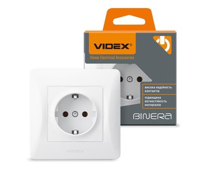 Зображення 4 Розетка Videx VF-BNSK1G-W 1-портова