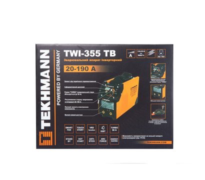 Зображення 8 Зварювальний інвертор Tekhmann TWI-355 TB