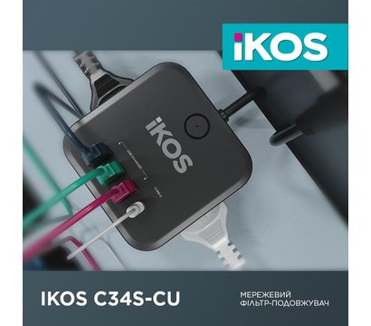 Зображення 5 Ikos C34S-CU Black 3 розеток
