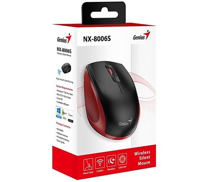 Зображення 3 Миша Genius NX-8006 Silent Wireless Red – 31030024401