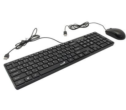 Зображення 3 Комплект мишка + клавіатура Genius C-126 SlimStar Ukr USB Black - 31330007407