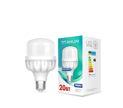 Зображення 2 LED лампочка Titanum A80 20W E27 6500К (TL-HA80-20276) на