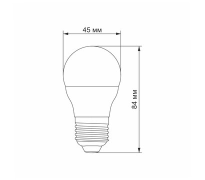 Зображення 3 Світлодіодна лампочка Titanum G45 6W E27 4100K (TLG4506274) з цоколем E27