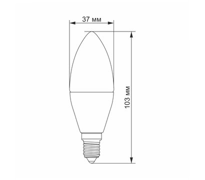 Зображення 3 Світлодіодна LED лампочка Titanum C37e 7W E14 4100K (VL-C37e-07144)