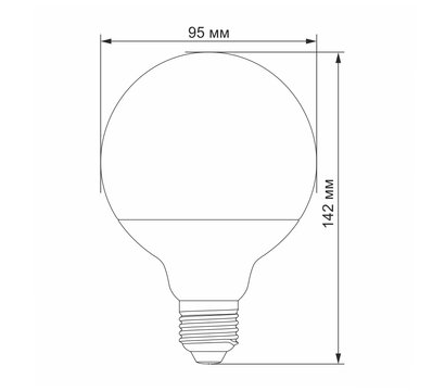Зображення 3 LED лампочка Videx VL-G95e-15274 на 100 Вт