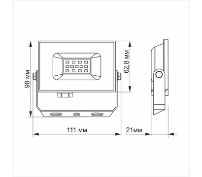 Зображення 3 LED прожектор Titanum TLF106 10W 6000K 220V 800Лм