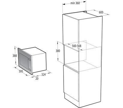 Зображення 7 Мікрохвильовка Gorenje BMI201AG1X