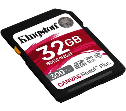 Зображення 2 Карта пам`яті Kingston Canvas React Plus SD Class10 UHS-II U3 32GB - SDR2/32GB