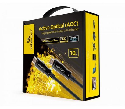 Зображення 2 Кабель мультимедійний Cablexpert HDMI-HDMI V.2.0, 10м Black - CCBP-HDMI-AOC-10M-02