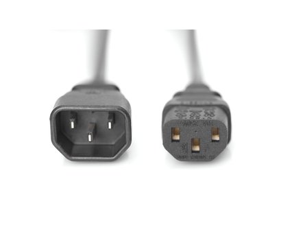 Зображення 5 Кабель живлення Digitus C14-C13 M/F, 1.2m, 0.75qmm, black - AK-440201-012-S