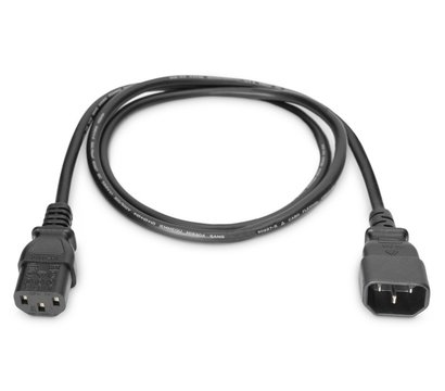 Зображення 7 Кабель живлення Digitus C14-C13 M/F, 1.2m, 0.75qmm, black - AK-440201-012-S