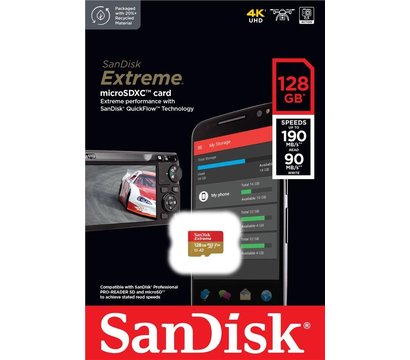 Изображение 2 Карта памяти SanDisk Extreme V30 microSD C10 UHS-I U3 128GB - SDSQXAA-128G-GN6MN