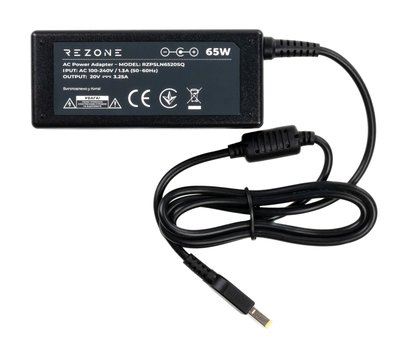 Зображення 2 Блок живлення ноутбука Rezone для Lenovo 65W 20V 3.25А, square with pin - RZPSLN6520SQ