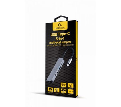 Зображення 2 Док станція для планшета Cablexpert A-CM-COMBO5-02, USB-C 5-в-1