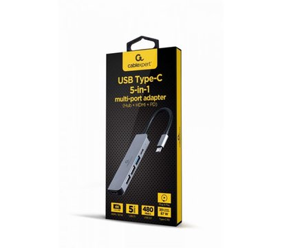 Зображення 2 Док станція для планшета Cablexpert A-CM-COMBO5-03, USB-C 5-в-1