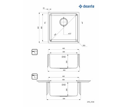 Изображение 3 Кухонная мойка Deante Egeria, ZPE_010B