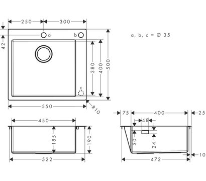 Зображення 5 Кухонна мийка Hansgrohe S51, 43312380
