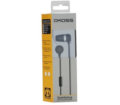 Изображение 2 Наушники Koss Spark Plug VCb Noise Isolating Black – 196908.101