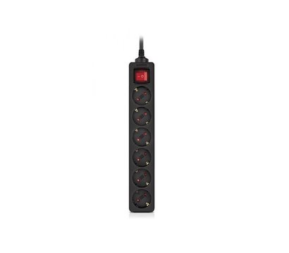 Зображення 2 REAL-EL RS-6 Protect M 3м Black 6 розеток