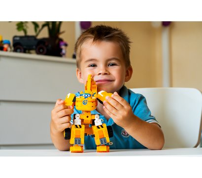 Зображення 13 Конструктор Super Wings Small Blocks 2-in-1 Buildable Transforming Vehicle Donnie, Донни, EU385007