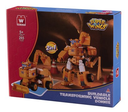 Зображення 15 Конструктор Super Wings Small Blocks 2-in-1 Buildable Transforming Vehicle Donnie, Донни, EU385007
