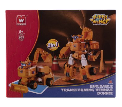 Зображення 20 Конструктор Super Wings Small Blocks 2-in-1 Buildable Transforming Vehicle Donnie, Донни, EU385007