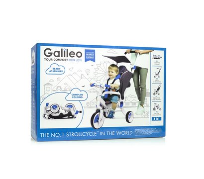 Изображение 45 Велосипед трехколесный для детей Galileo Strollcycle G-1001-B Blue