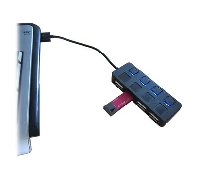 Изображение 2 USB Hub (хаб) Lapara LA-SLED4 black