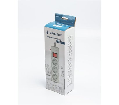 Зображення 4 Gembird Pro 3м, 3р, Grey - SPG3-G-10G-PRO 3 розеток
