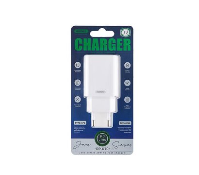Изображение 2 Зарядное устройство Remax Jane Series 20W RP-U70 W 1USB 3А White