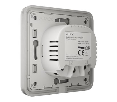 Изображение 4 Smart выключатель Ajax LightSwitch 1-gang White, Цвет: белый