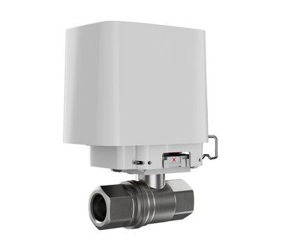 Изображение 4 Кран с электроприводом Ajax WaterStop 1/2 valve White, Размер резьбы: 1/2 дюйма (15 мм), Цвет: белый