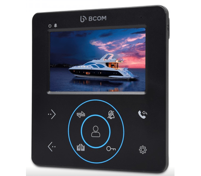 Изображение 2 Комплект видеодомофона Bcom BD-480M Kit Black, Цвет (домофон + панель): черный + черный