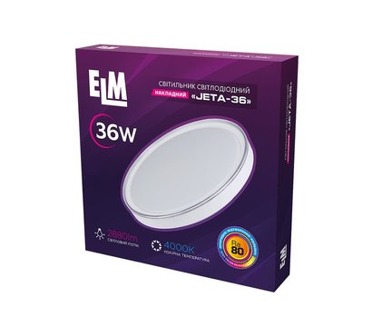 Зображення 4 Світлодіодний LED світильник ELM Jeta 36W 4000К IP20