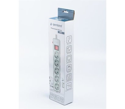 Зображення 4 Gembird Pro 3м, 5р, Grey - SPG5-G-10G-PRO 5 розеток