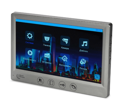Изображение 5 Домофон LightVision Amsterdam FHD Grey на 7 дюймов, Цвет корпуса: серый