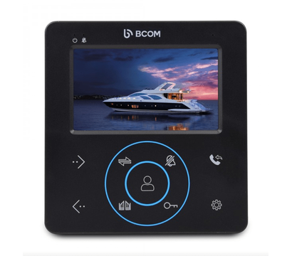Изображение 4 Комплект видеодомофона Bcom BD-480M Kit Black, Цвет (домофон + панель): черный + черный