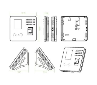 Зображення 3 Термінал Zkteco MB20-VL на палець + по обличчю + клава