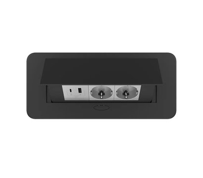 Изображение 3 Розетка Livolo VL-SHS013-FCTC-FCUA.UCIP-B Grey in Black с заземлением