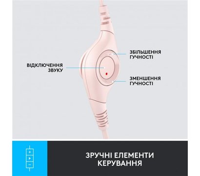 Изображение 4 Наушники Logitech H390 USB Rose — 981-001281 поворотный