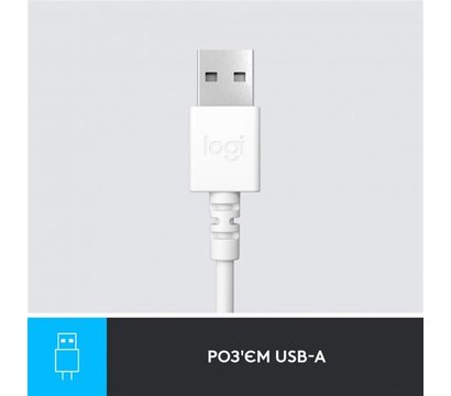 Изображение 4 Наушники Logitech H390 USB White — 981-001286 для ПК