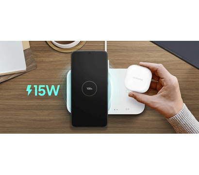 Изображение 3 Зарядное устройство Samsung 15W Wireless Charger Duo (w/o TA) Black — EP-P5400BBRGRU