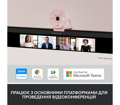 Изображение 7 Веб-камера Logitech Brio 300 Rose - 960-001448