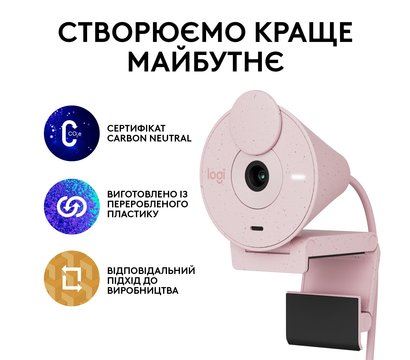 Изображение 8 Веб-камера Logitech Brio 300 Rose - 960-001448